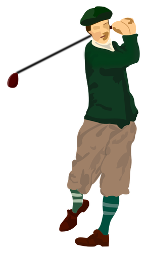 Golfer vector drawing