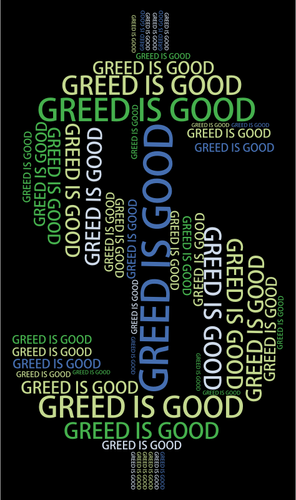 Greed word cloud