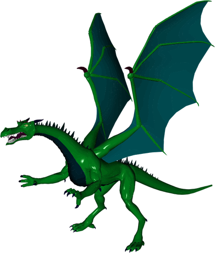 Voando dragão verde