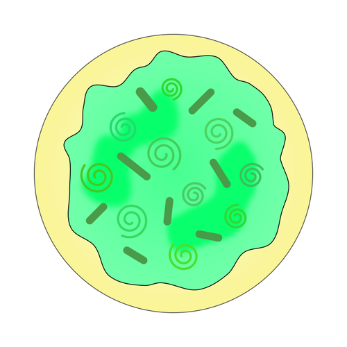 Remolino verde ilustración de galleta de azúcar