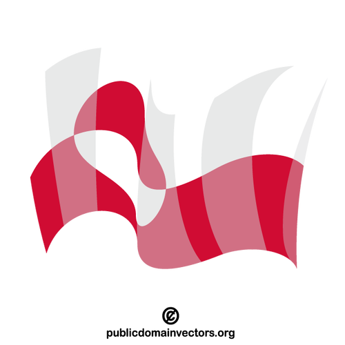 Greenland waving flag