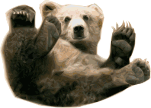 Niedźwiedź Grizzly wektor malarstwo