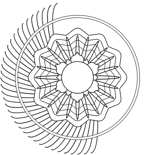 一半是花开矢量图像