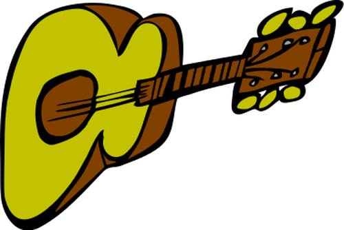 Gráficos de dibujos animados de guitarra