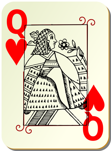 Queen of hearts card