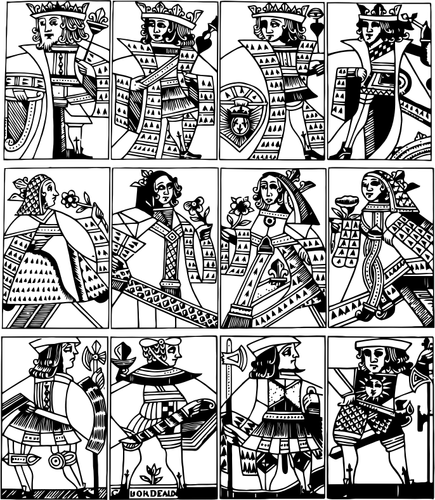 Reines et rois de cartes à jouer vector illustration