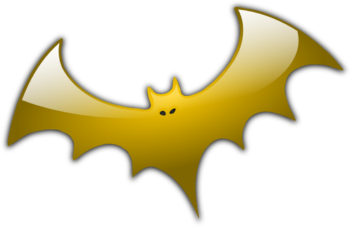 Gul bat silhuett vector illustrasjon