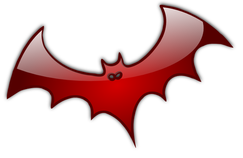 Red Halloween bat wektor clipart