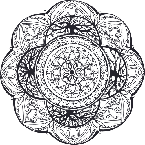 Ręcznie rysowane Mandala Symbol