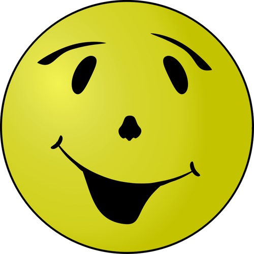 Smiley di Vector clip art di sorridendo giallo