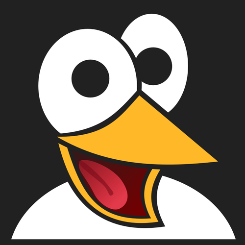 Happy penguin avatar vektortegning