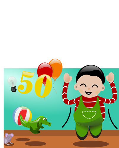 Happy to be 50 vector illustration