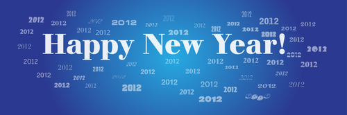 Glade nytt år 2012 tegn vektor image