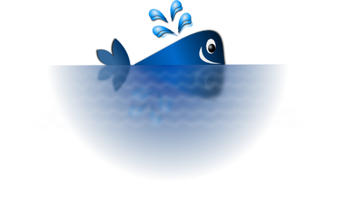 Happy blue whale vector illustration