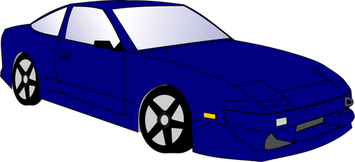 בתמונה וקטורית מכונית מירוץ כחולה