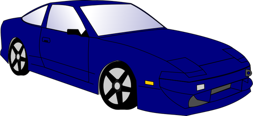 Modré závodní auto vektorový obrázek