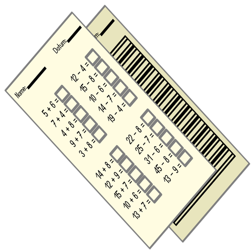 Mathe-Hausaufgaben-Vektorgrafik