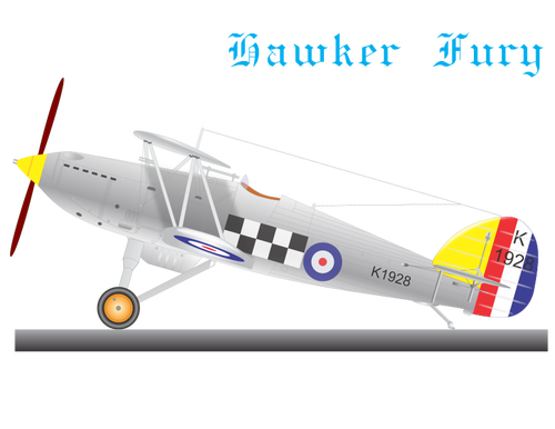Hawker Fury çift kanatlı