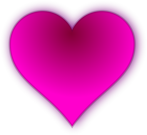 Illustrazione di vettore di cuore sfumato rosa d