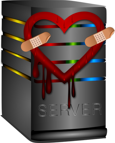 Heartbleed サーバーのベクトル グラフィック