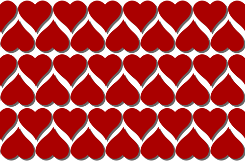 Patrón de corazones rojos