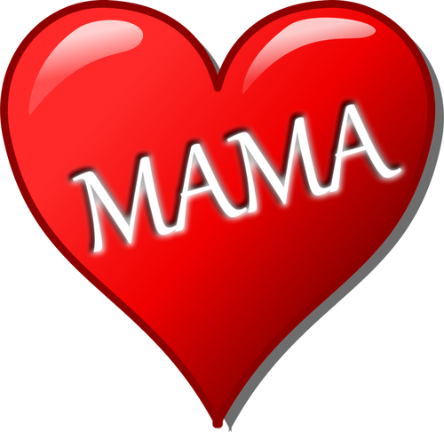 Vettore di cuore festa della mamma