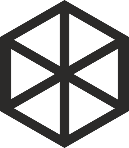 Hexaeder Symbol Vektor-Bild