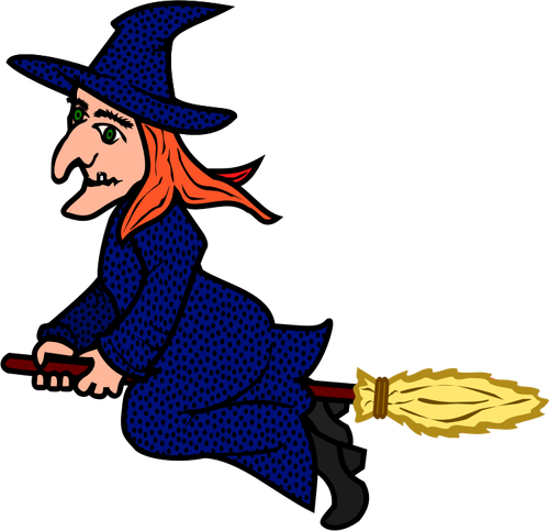 Grafika wektorowa sztuki kolorowych linii, Witch