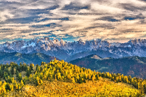 Gebirge-Vektor-Bild