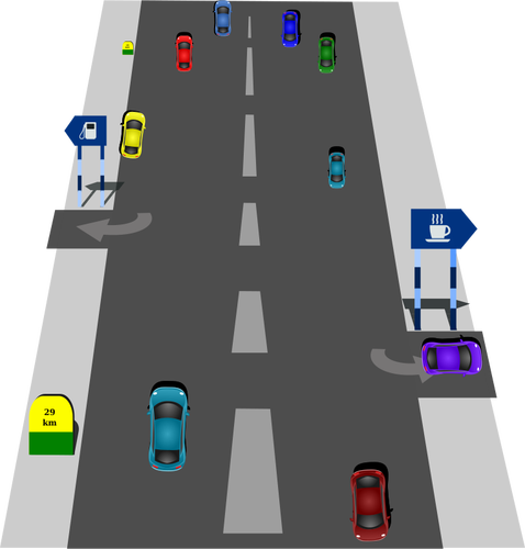 Image de vecteur de trafic autoroute