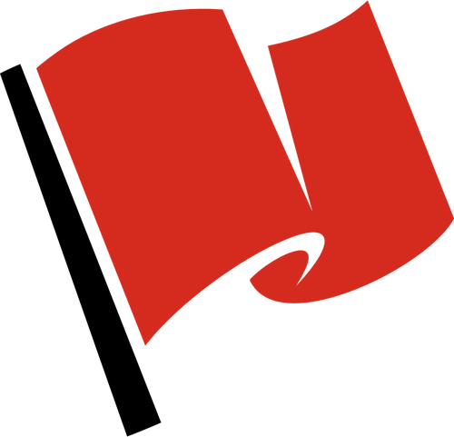 Ikona s červenou vlaječkou
