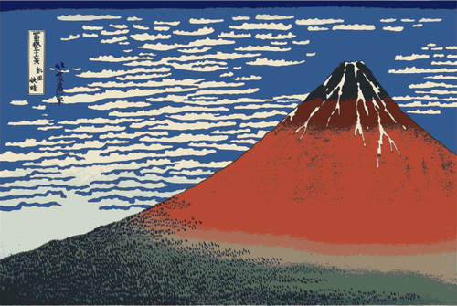 Red Fuji vector image
