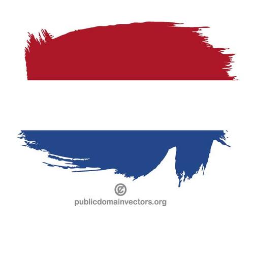 Malstrich in den Farben der niederländischen Flagge