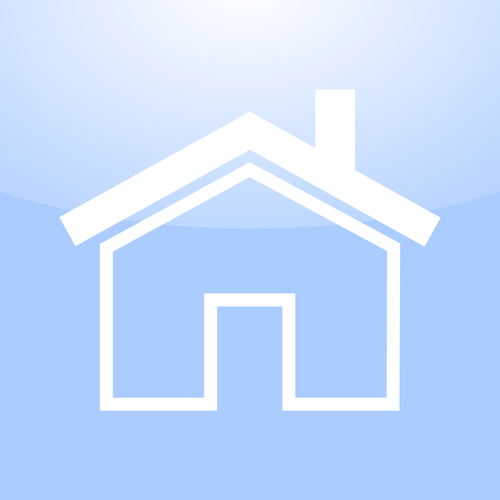 Ícone azul para uma imagem de vetor de casa