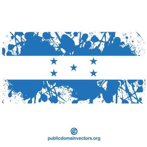 Bandeira do padrão de grunge de Honduras