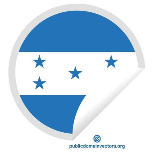 Hondurasin lipun pyöreä tarra