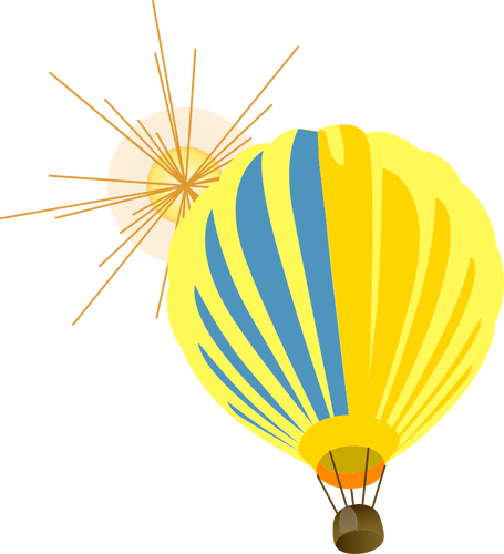 Hete luchtballon met zon