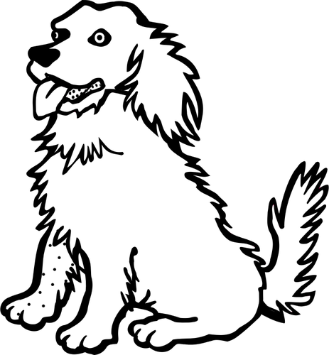 犬ライン アートのベクトル図