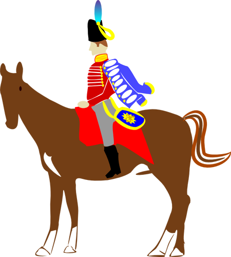 Ilustración del vector de la guardia nacional a caballo