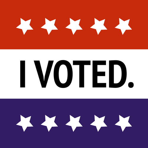 Votei nos desenho vetorial de banner eleição
