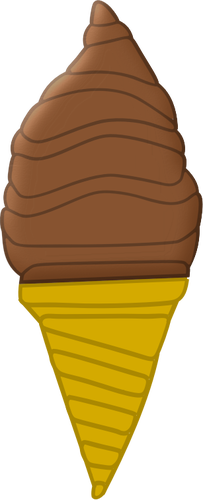 Изображение шоколадное мороженое конуса
