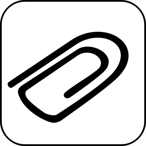 Vector image of attachment icon with square border