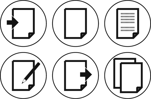 Gráficos vectoriales de conjunto de icono de PC sistema operativo