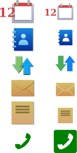 Vector clip art of set of business calendar icons