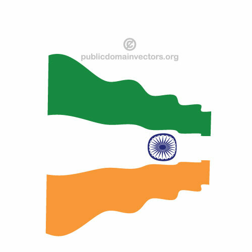 Vector flag of India