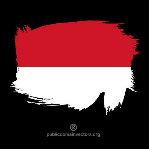 Gemalte Flagge Indonesien