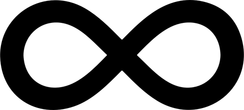 Unendlichkeit Symbol silhouette