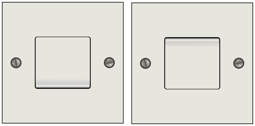 Encendido y apagado ilustración de interruptores de luz