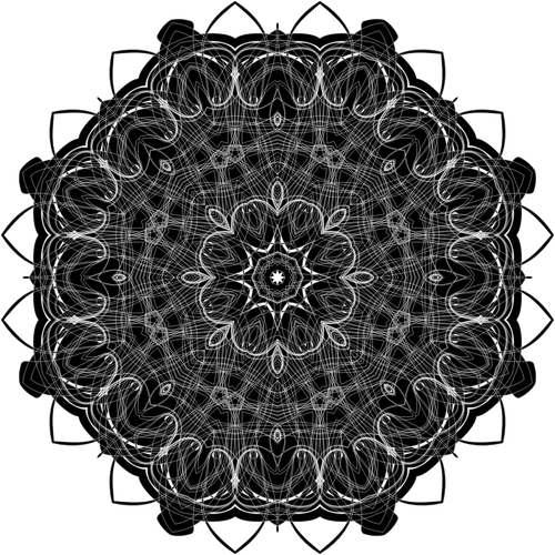 Floare neagră geometrică