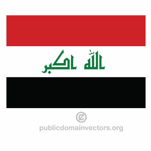 Bandiera irachena vettoriale